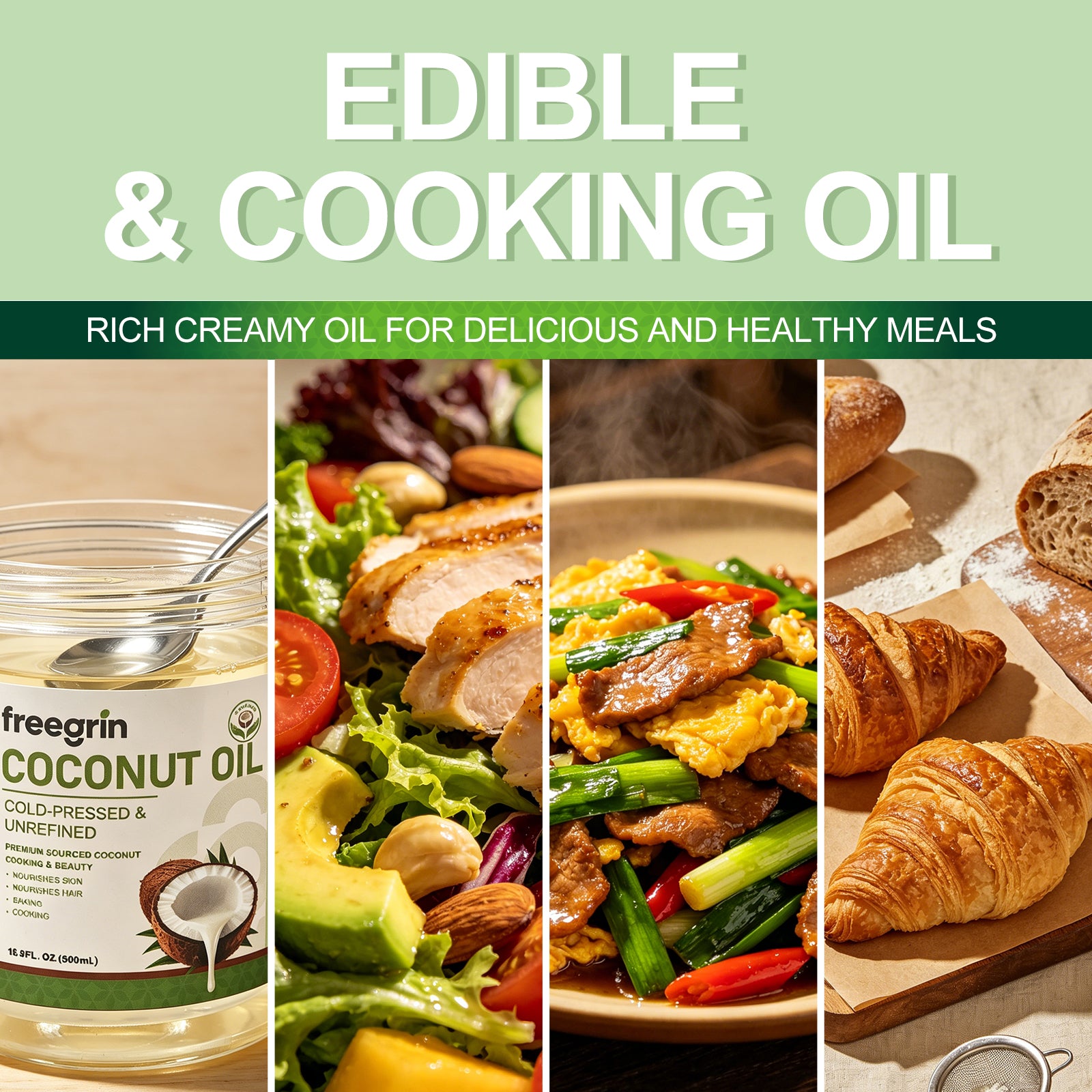 Cold-Pressed & Unrefined Coconut Oil (16.9 FL.OZ.) - Image 5