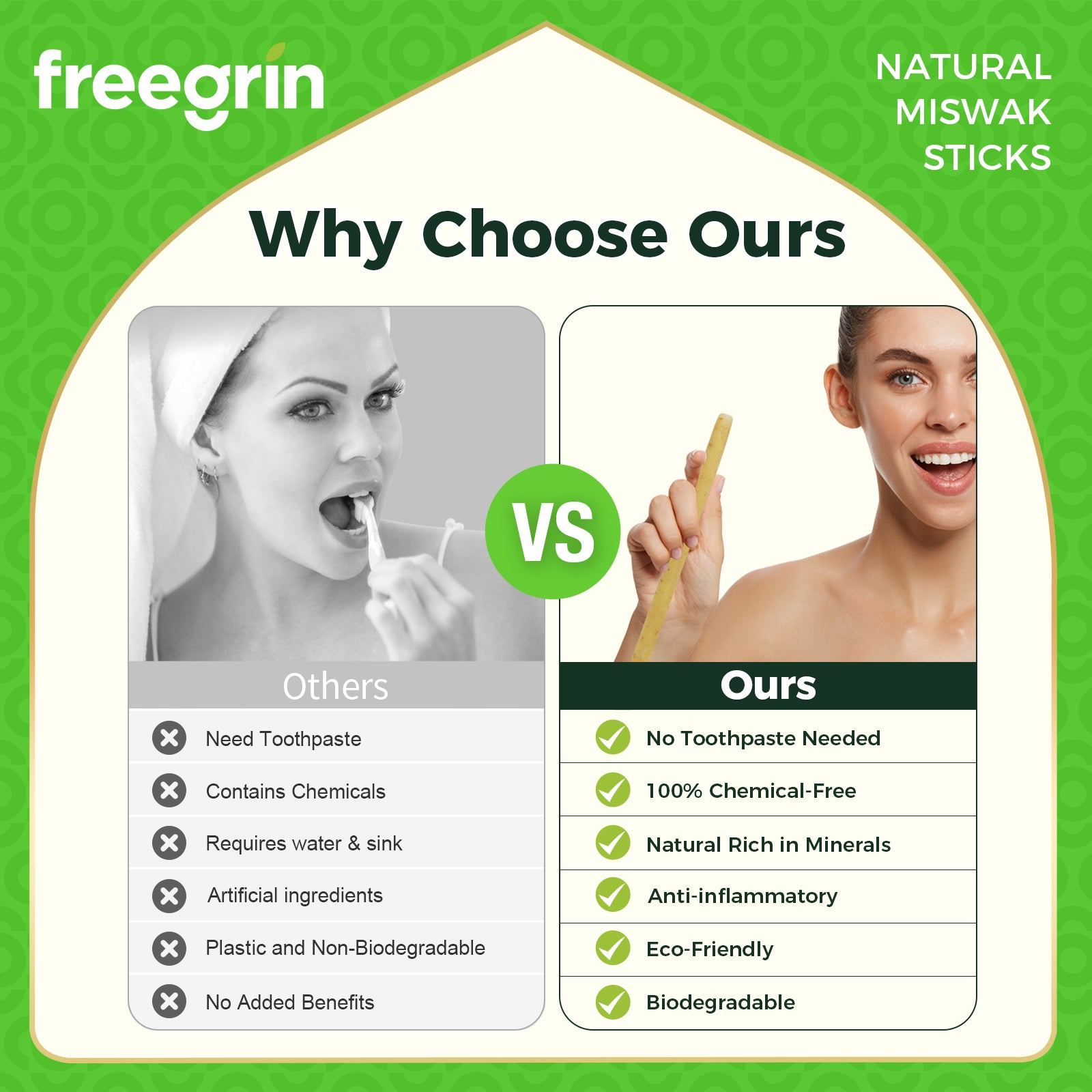 Freegrin Natural Coconut Miswak Sticks-Zero Waste - Image 4