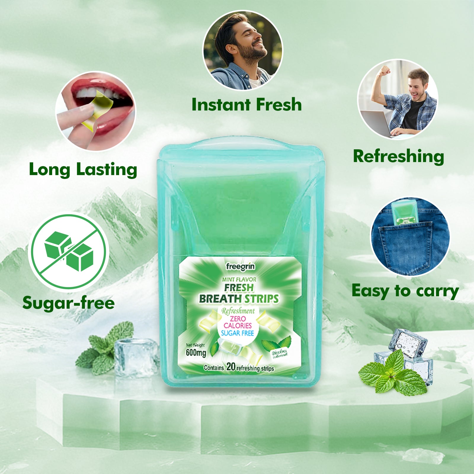 Mint Breath Strips: PocketPaks (12x20 Packs) - Image 4