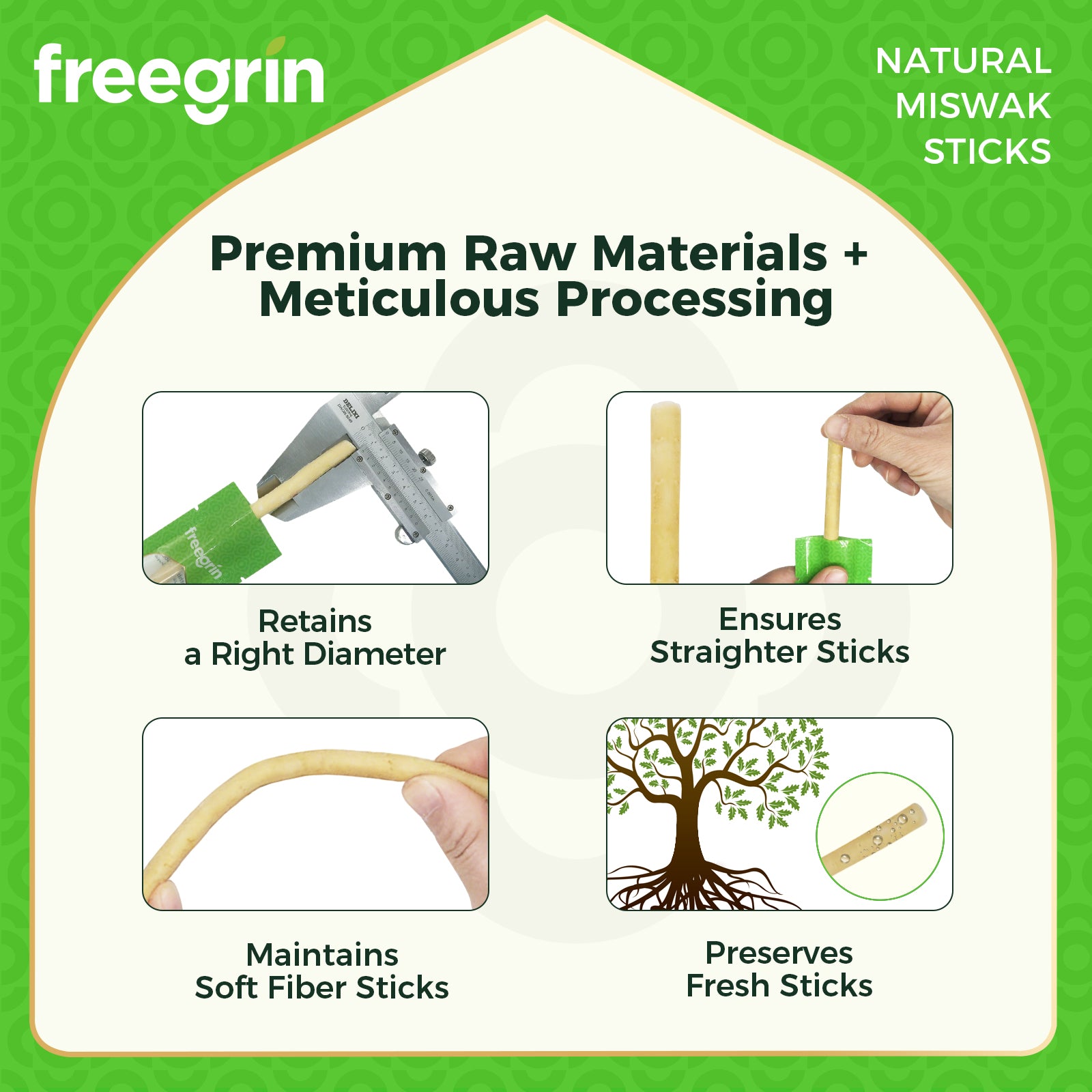 Freegrin Natural Coconut Miswak Sticks-Zero Waste - Image 3