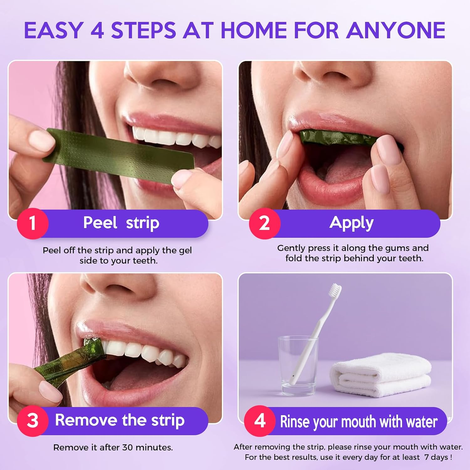 FreeGrin 7 Day Whitening Strips - 14 Pack (28 Strips) - Image 6