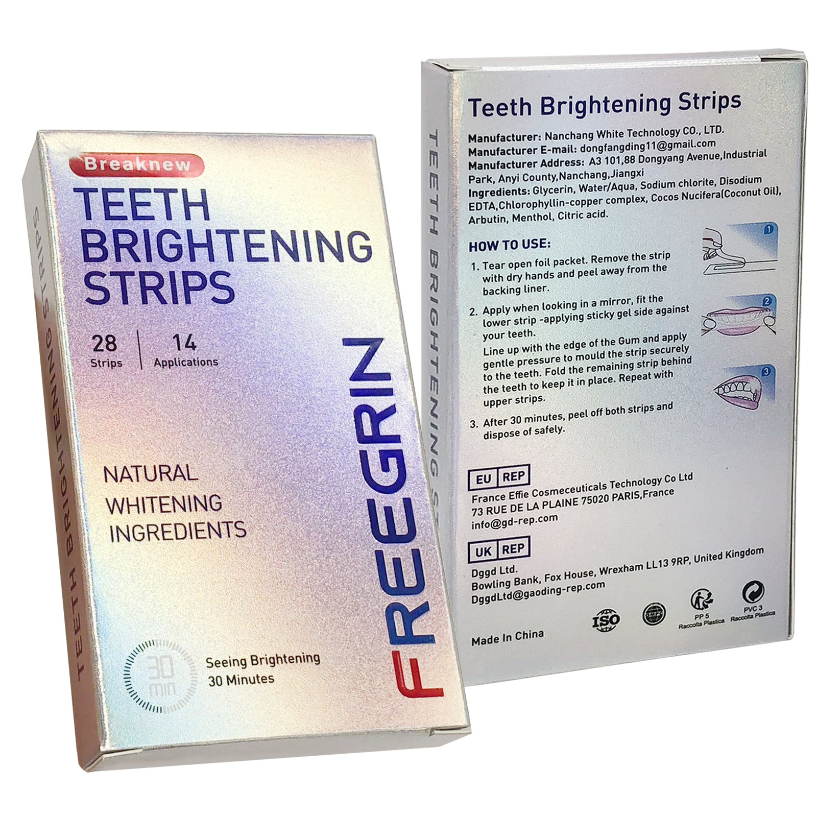 FreeGrin 7 Day Whitening Strips - 14 Pack (28 Strips) - Image 8