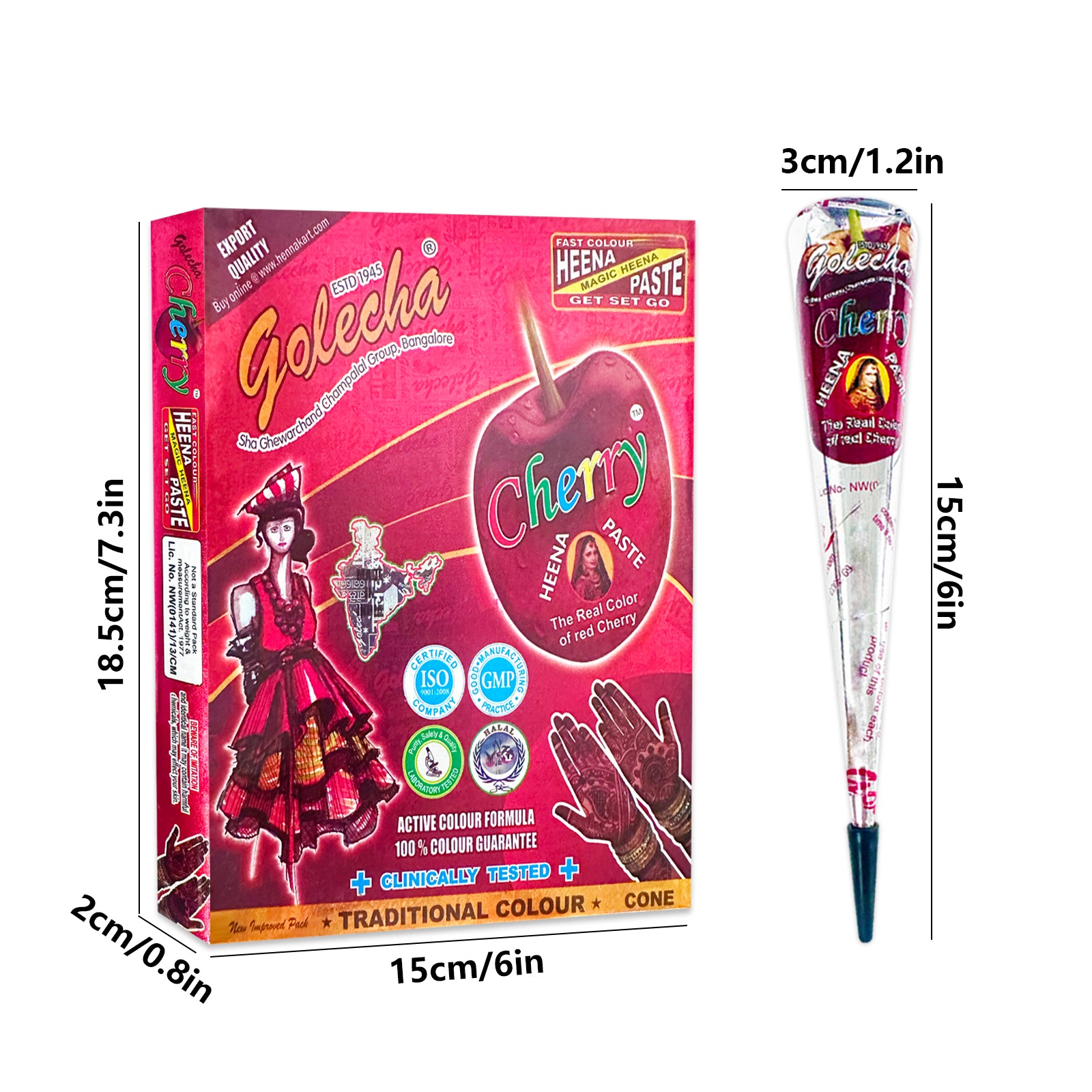 Cherry Henna Cones (12 Packs) - Image 6